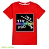 Tiktok dzieci Shortsleeved Tshirt 12 kolor Dostępny bawełniany tshirt dla dzieci ubrania dla dzieci topy boygirl tees tik tok dzieci 9439993