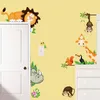 Bel animal vivant dans votre maison bricolage stickers muraux décor à la maison Jungle forêt thème stickers muraux pour chambre d'enfants décor à la maison