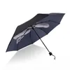 Middelvinger Paraplu Regen Winddicht Up Umbrella Creative Drie vouwen Parasol Fashion Impact Zwart Paraplu Gift DBC BH3012