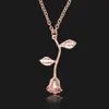  pink rose flowers necklace