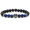2020 New Design Owl Charm Aromatherapy Essential Oil Diffuser Bracelet Black Lava Stone Bracelet Stretch Yoga Tiger039S Eye Jew8184130