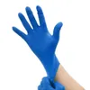 100pcs التي S / M / L المتاح النتريل قفازات حماية اليد الصحة الشخصية التنظيف معالجة قفازات واقية قفاز العمل الزرقاء