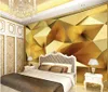 wallpapers for living room Golden wallpapers geometric 3d stereo european tv background wall3277507