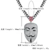 Iced Out Stor Storlek Mask Movie Character Pendant Halsband Micro Paved Zircon Mens Hip Hop Smycken