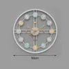 Creative Silent Large Wall Clock 3D Retro Rustic Diy Dekorativ lyx Metal Handmade överdimensionerad väggklocka för Home Bar Cafe Decor5969820