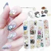 Nail Art Decorations natural shell piece abalone thick high gloss nails arts jewelry set 3 styles free ship 10 sets