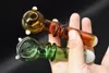 2style colorful straight mini glass oil burner pipe protable high quality glass tobacco pipe smoking hand pipe free shipping