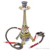 New Luxurious Hookah Shisha Eiffel Tower Shape Smoking Pipe Two Hose Kit Innovative Design High-end Enjoyment High Quality Hot Cake