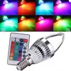 新しいRGB LEDのキャンドルライトE12 E14 3W LEDの電球ライト16色変更+ 24keys IRリモートコントローラー