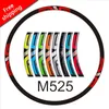 M525 Wheelset RIM -klistermärken för MTB Mountain Bike Bicyle Wheels Set Rim Ersättnings Race Dirt Decals Mseries M5252151430