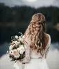 طويلة الأكمام الدانتيل بوهو فساتين الزفاف خمر البوهيمي شاطئ حديقة البلد العروس أثواب الزفاف مخصص زائد الحجم