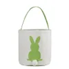 Panier de lapin de Pâques créatif avec motif de lapin et queue de Pâques Sacs fourre-tout en toile Sac de lapin de Pâques Cadeau de fête 12 styles RRA2611