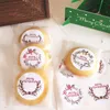 Julblommor dekoration klistermärke pudding flaskdekorativa klistermärken cookie box väska paket tätning paster246n1219005