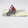 Biglietti d'auguri di carta 3D pop-up di buon Natale Cartone animato Natale Babbo Natale Felice anno nuovo Carta Forniture per feste festive