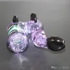 Cachimbo roxo com tela de filtro Cachimbo queimador de óleo pirex de 5 polegadas Bongo de vidro soprado à mão