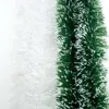 200CM Ribbon Garland Christmas Tree Ornaments Christmas Decoration Bar Tops White Dark Green Cane Tinsel Xmas Party Arts Craft279R