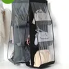 Storage Bags Double Sided Hanging Bag 6 Pockets Purse Fashion Non Woven Simple Six Layer Tote Organizer1