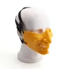 Maschere Mezza maschera spaventosa sorridente forma di fantasma regolabile tattico copricapo protezione abbigliamento sportivo all'aperto costumi di Halloween festa