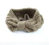 14 kleuren vrouwen dame haak boog knoop tulband gebreide hoofd wrap haarband winter oor warmer hoofdband haarband accessoires