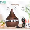 300 ml USB Luftfuktare Electric Aroma Air Diffuser Wood Ultrasonic Essential Oil Aromatherapy Cool Mist Maker for Home Car218y
