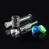 Smoking Glass Nectar kit Collector with 10mm 14mm male female Quartz Tips Keck Clip Silicone Container Reclaimer for water pipe