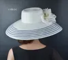 2019 X большой Слоновой Кости дамы вечернее платье шляпа PP соломы солнце шляпа летняя шляпа для выпускного вечера mother'Day гонки Кентукки Дерби