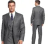 Custom Made Gray Men Wedding Suits Man Blazer Jas Vest Broek Slanke Fit Bruidegom Tuxedos Bruidegom Suit 3 Stuk Party Draag Kostuum Homme