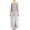 mother bride pants suit lace