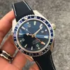 Excellent Top Quality Sea Cool Watch Master Automatic Mechanical Blue Dial Sapphire Genuine Leather Watchband Strap Mens Watch Fre241a