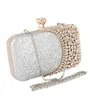 Kvällsväska Kvinnor Clutch Bag Gorgeous Pearl Crystal Beading Bridal Wedding Party Bags Crossbody Handväskor Purse240t