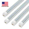 120W V-Shaped Entegre T8 LED Tüp 2 4 5 6 8 Feet LED Floresan Lamba 8 ft 4 ft LED'ler Işık Tüpleri Soğutucu Kapı Aydınlatma dükkanı garaj armatürleri bar deposu