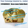 MV Power Feed Holder (mässing) 68.5 * 51 * 35.2TMM X191A806G52 för Mitsubishi DWC-MV1200, MV2400-maskin. Lower Brass Dies Guide Block