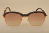 2019 livraison gratuite Rétro Mode Naturel Noir cornes Miroir jambes lunettes de soleil mode cornes sourcils lunettes de soleil 1116728 taille: 58-18-135mm