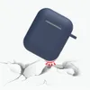 Coloful Air Pods Case Silicon påse för Apple Earphone AirPods Pro Set Protector Cover Skin Wireless Aribuds Paket med metallspänne