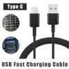 TYPE C KABEL OPMERKING 10 S10 USB -laadkabelsnoeren 1,2 m 4ft snelle laderkabel 2a voor Samsung S10 Plus Opmerking 9 Note10 Pro S8 Huawei P30 Pro met papieren slot in OPP -tas