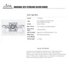 Colorfish Luxury Asscher klippte tre stenförlovningsring 3 karat lysande syntetiska NSCD -kvinnor 925 Sterling Silver Wedding Ring J9512778