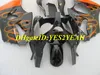 Motorradverkleidungsset für KAWASAKI Ninja ZZR600 05 06 07 08 ZZR 600 2005 2008 ABS Flammen rot schwarz Verkleidungsset + Geschenke KJ02