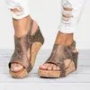 Coins sandales d'été femmes plate-forme talons sandalias mujer femme en cuir tongs flip flops chaussures décontractées taille 35436560744