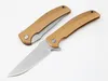 Coltello pieghevole Flipper OEM Russia D2 Stone Wash Drop Point Blade Coltelli con cuscinetti a sfera con manico in acciaio inossidabile