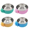 Diervoeder Hond Kom Rvs Voedsel Hanging Kom Kratten Kooien Hond Parrot Bird Pet Drink Water Bowl Dish Accessoire