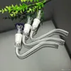 Hook and suction nozzle Pipes Smoking Glass Bongs Glass Bubblers For Smoking Pipe Mix Colors