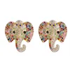 Bling bling rhinestone elefant stud örhängen kvinnor djur elefant örhänge för presentfest hög kvalitet ePacket frakt