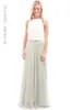 2020 Nowy Boho Długie Soft Tulle Spódnice Koronki Top Druhna Dresses V Neck A Line Country Tani Maid of Honor Mint Party Prom Suknie 4619