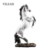 VILEAD Statua del cavallo in stile europeo moderno per la decorazione della casa dell'ufficio Statuette di cavalli in resina Accessori decorativi per la casa Ornamento T200703