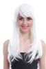 En gros livraison gratuiteFemmes Mode Dégradé Perruque Blanc Long Lisse Cosplay Partie Cheveux Pleine Perruque