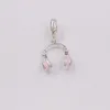 Andy Jewelry Pandora Authentic 925 Sterling Silver Beads Pink Headphones Dangle Charm Charms Fits European Pandora Style Bracelets & Necklace 797902EN160