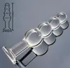 Stora Pyrex Glass Anal Pärlor stora bollar Crystal Dildo Penis Buplug Artificial Dick Masturbate Adult Sex Toy1810645