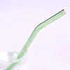 Glass Straw Reusable Straight Bend Drinking Straws Eco Borosilicate Glass Drinking Straws Wedding Birthday Party Glass Drinking Straws