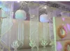 Novo estilo acrílico e metais lattest arco de volta para o corredor de casamento ou decoração pano de fundo palco com hangging senyu0113 cristal