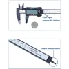 Calibrador digital LCD de 150 mm Calibrador a vernier digital electrónico Calibrador a vernier de plástico con indicador de batería Micrómetro Herramienta de medición VT1688